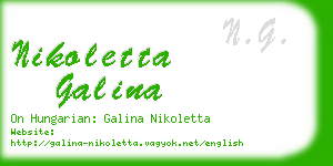 nikoletta galina business card